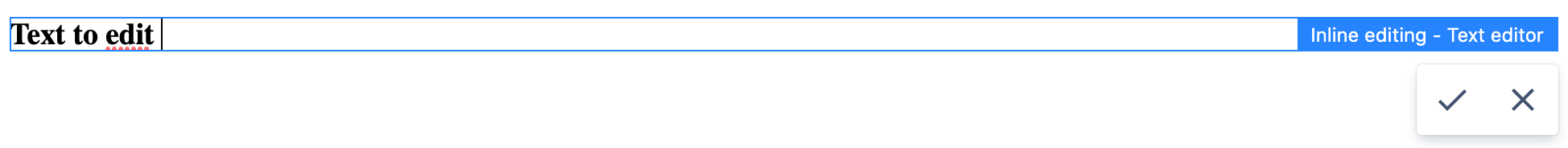 Text inline editor
