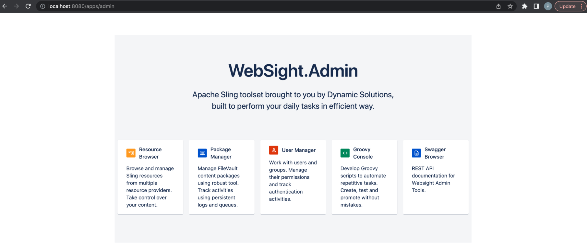 WebSight CMS - Tools